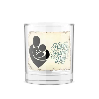 Happy Father's Day Elegant Glass 11oz