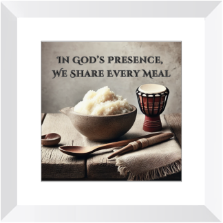 In God’S Presence, We Share Every Meal (12x12 Wall Art)
